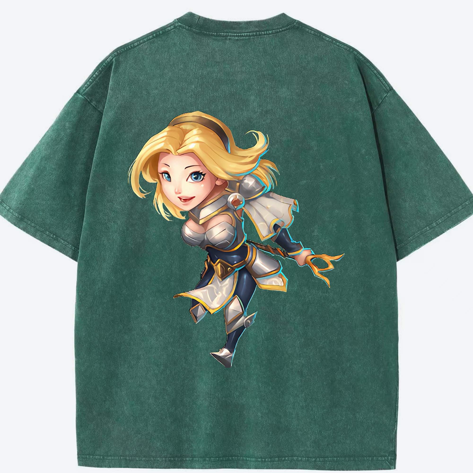 リーグ・オブ・レジェンド League of Legends LOL 綿100% ヴィンテージ風 半袖Tシャツ（背面プリント）